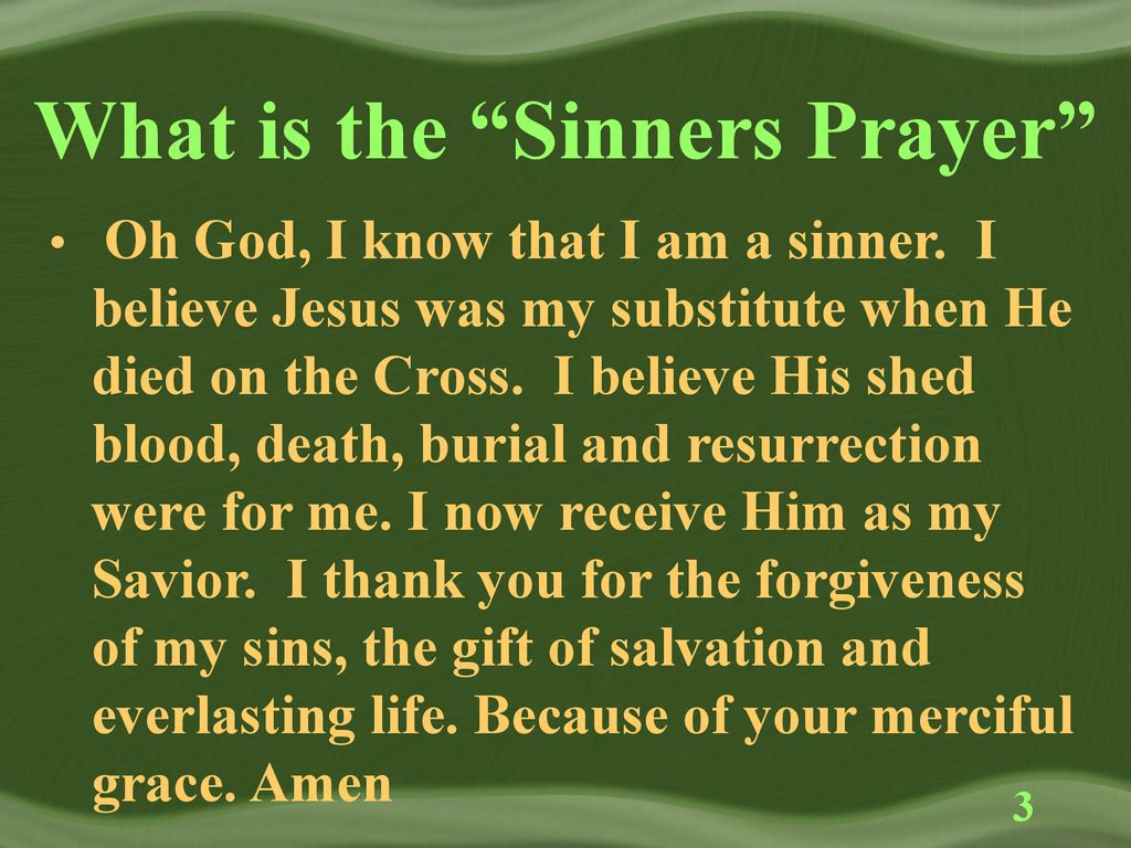 Sinner’s Prayer & My Personal Story! Site Title